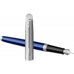 Waterman Hemisphere Essentials Fountain Pen - Matte Blue & Sandblasted Steel - Picture 3
