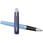 Waterman Hemisphere Rollerball Pen - Colour Blocking Blue Chrome Trim - Picture 3