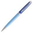 Waterman Hemisphere Fountain & Ballpoint Pen Gift Set - Colour Blocking Blue Chrome Trim - Picture 2