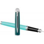 Waterman Hemisphere Fountain Pen - Colour Blocking Green Chrome Trim - Picture 3
