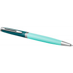 Waterman Hemisphere Ballpoint Pen - Colour Blocking Green Chrome Trim - Picture 2