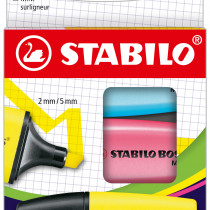 STABILO BOSS MINI Highlighter - Wallet of 3 - Assorted Colours