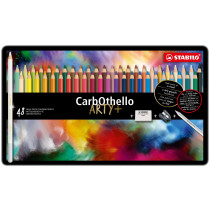 STABILO Carbothello Colouring Pencils - ARTY -Assorted Colours (Tin of 48)