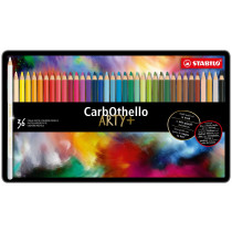 STABILO Carbothello Colouring Pencils - ARTY - Assorted Colours (Tin of 36)