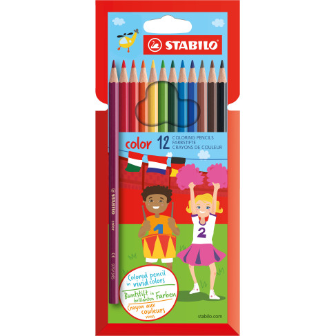 STABILO color Colouring Pencil - Wallet of 12 - Assorted Colours