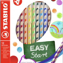 STABILO EASYcolors Colouring Pencil - RH - Wallet of 12 - Assorted Colours