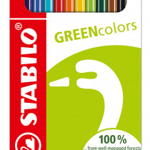 STABILO GREENcolors Colouring Pencil - Wallet of 12 - Assorted Colours