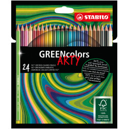 STABILO GREENcolors ARTY Colouring Pencil - Wallet of 24 - Assorted Colours