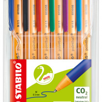 STABILO pointball Ballpoint Pen - Wallet of 6 - Assorted Colours