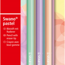STABILO Swano Graphite Pastel Pencil - Assorted Colours - 6pcs - HB