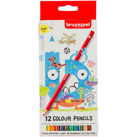 Bruynzeel Kids Colouring Pencils - Assorted Colours (Pack of 12)