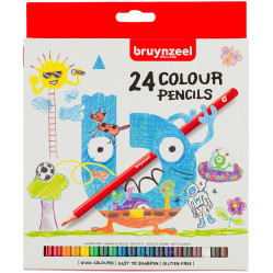 Bruynzeel Kids Colouring Pencils - Assorted Colours (Pack of 24)