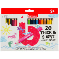 Bruynzeel Kids Short Colouring Pencils - Assorted Colours (Pack of 20)