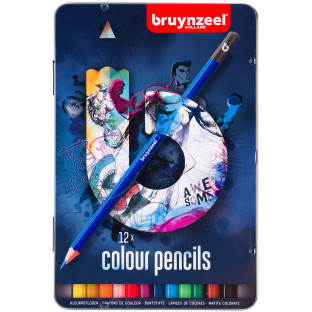 Bruynzeel Colouring Pencils - Dark Colours (Tin of 12)