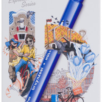 Bruynzeel Fineliner Brushpen Set - Amsterdam Colours (Pack of 6)