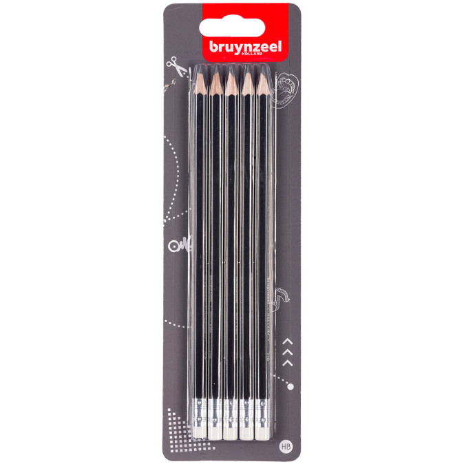 Bruynzeel Graphite Pencils - HB (Blister of 5)