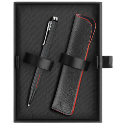 Caran d'Ache Ecridor Ballpoint Pen & Leather Case Set - Racing