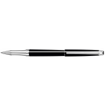 Caran d'Ache Léman Slim Rollerball Pen - Ebony Black Lacquer Rhodium Trim