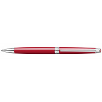 Caran d'Ache Léman Slim Ballpoint Pen - Scarlet Red Lacquer Rhodium Trim