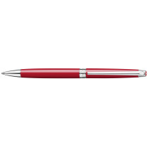 Caran d'Ache Léman Slim Ballpoint Pen - Scarlet Red Lacquer Rhodium Trim