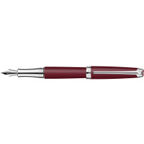 Caran d'Ache Léman Fountain Pen - Bordeaux Matte Lacquer Rhodium Trim