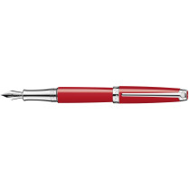 Caran d'Ache Léman Fountain Pen - Scarlet Red Lacquer Rhodium Trim