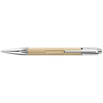 Caran d'Ache Varius Kengo Kuma Ballpoint Pen - Precious Wood, Hinoki Cypress, Silver & Rhodium Plated