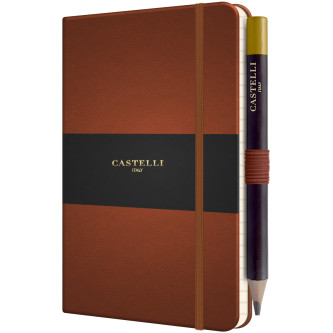 Castelli Tucson Hardback Pocket Notebook - Ruled - Brown