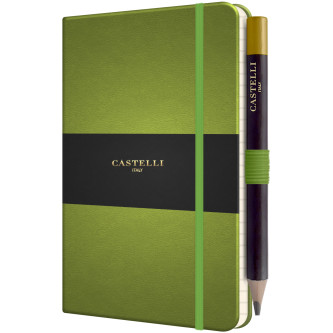 Castelli Tucson Hardback Pocket Notebook - Ruled - Bright Green