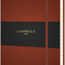 Castelli Flexible Pocket Notebook - Ruled - Brown
