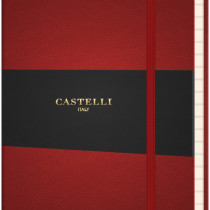Castelli Flexible Pocket Notebook - Ruled - Red