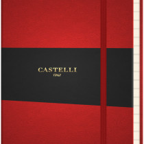 Castelli Flexible Pocket Notebook - Ruled - Coral Red