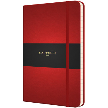 Castelli Flexible Pocket Notebook - Ruled - Coral Red