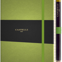 Castelli Tucson Hardback Medium Notebook - Ruled - Bright Green