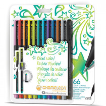 Chameleon Fineliner Pens - Bright Colours (Pack of 12)