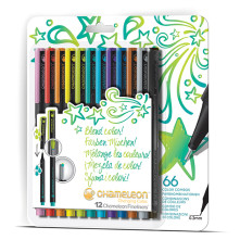 Chameleon Fineliner Pens - Bright Colours (Pack of 12)