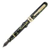 Conklin Mark Twain Crescent Filler Fountain Pen - Vintage Green Gold Trim