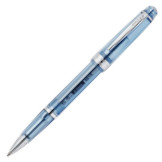 Cross Bailey Light Rollerball Pen - Translucent Navy-Blue Resin with Bright Chrome Trim