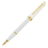 Cross Bailey Light Fountain Pen - White Resin with Gold Plated Trim