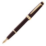 Cross Bailey Light Fountain Pen - Burgundy Resin with Gold Plated Trim