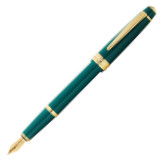 Cross Bailey Light Fountain Pen - Green Resin with Gold Plated Trim