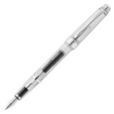 Cross Bailey Light Fountain Pen - Translucent Clear Resin with Bright Chrome Trim (Extra Fine)