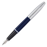 Cross Calais Fountain Pen - Translucent Blue Chrome Trim