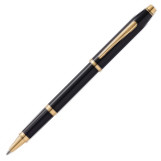 Cross Century II Rollerball Pen - Black Lacquer Gold Trim