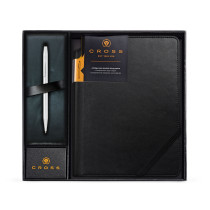 Cross Classic Century Ballpoint Pen Gift Set - Lustrous Chrome with Classic Black Journal
