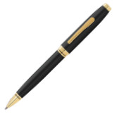 Cross Coventry Ballpoint Pen - Black Lacquer Gold Trim