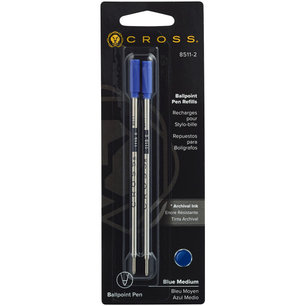 Cross Ballpoint Refill - Blue Medium (Blister of 2)