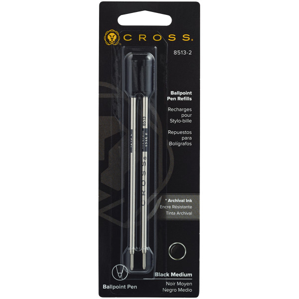 Cross Ballpoint Refill - Black Medium (Blister of 2)