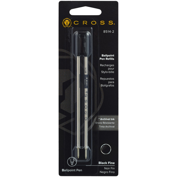 Cross Ballpoint Refill - Black Fine (Blister of 2)