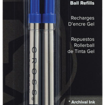 Cross Selectip Gel Rollerball Refill - Blue Medium	(Blister of  2)